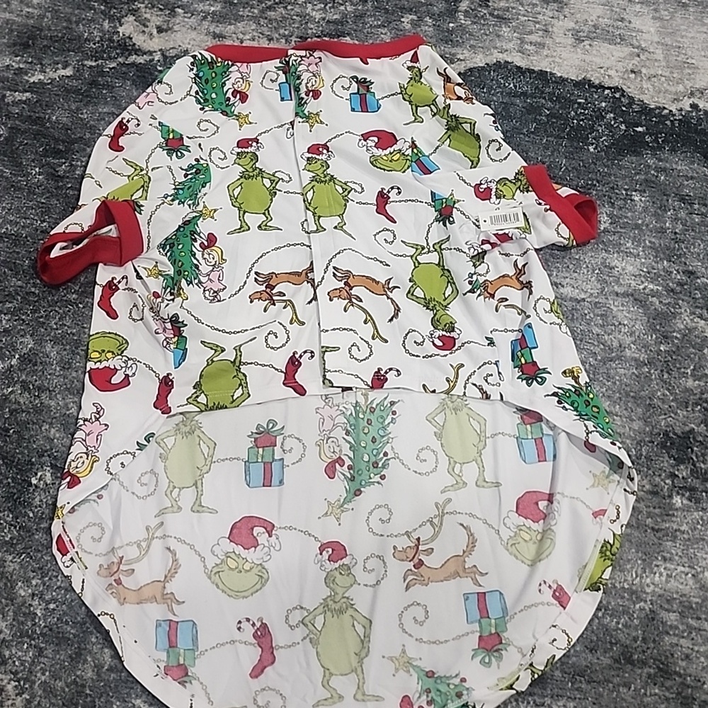 Dr. Seuss Dog Shirt with Grinch and Red Trim Size 2X